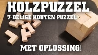 Holzpuzzel oplossing 7 delige houten kubus [upl. by Etak]