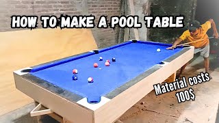 How to make a pool table Step by step full video [upl. by Wyndham]