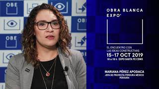 Obra Blanca Expo  Mariana Pérez Apodaca Jefa de Proyecta Perdura [upl. by Dnaltiac]