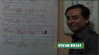 Conversión de Unidades Ejercicio 13 al 17 Doble Factor de Conversión Velocidad Densidad y Potencia [upl. by Yuzik]