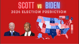 TIM SCOTT vs JOE BIDEN  2024 Presidential Election Prediction [upl. by Irrab949]