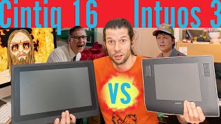 Wacom Cintiq 16 vs Intuos 3 [upl. by Naval]