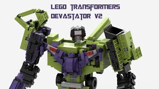 LEGO TRANSFORMERS DEVASTATOR V2 By BX Brix [upl. by Vivle]