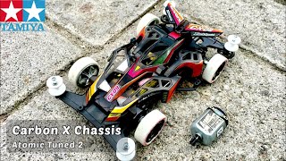 TAMIYA Mini 4WD Max Breaker CX09 Carbon X Chassis STCB  Test Kecepatan TAMIYA  Atomic Tuned 2 [upl. by Ag]