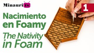 Nacimiento en Foamy  Foam Holy Family Christmas  14 [upl. by Gerhan]