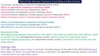 Role of nervous system in controlling cardiac output Chapter 20 part 5 Guyton and Hall Physiology [upl. by Eednac569]