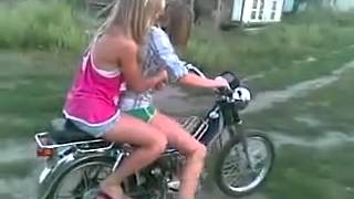 Girls Motorcycle Wheelie Fail [upl. by Dav]