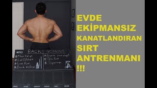 Evde Sırt Kanat Antrenmanı  Evde Aletsiz Sırt Kanat Hareketleri [upl. by Sudaorb]