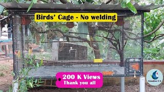 Love birds cage  no welding  Birds cage [upl. by Yobybab927]