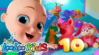 Ten in the Bed amp The Finger Family  Kids Songs and Nursery Rhymes  LooLoo Kids [upl. by Irolav84]