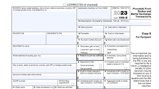 IRS Form 1099B walkthrough Proceeds from Broker and Barter Exchange Transactions [upl. by Eillim969]