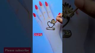 Easy Simple Mehndi Heart Shape Mehndi Design easymehndi simplemehndi mehndi youtubeshortsviral [upl. by Cyrus692]