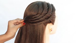 3 antique hairstyle for girls  unique hairstyle  open hair hairstyle  ponytail hairstyle [upl. by Adnahs111]