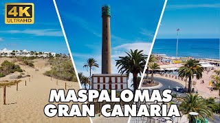 MASPALOMAS  🌞 Gran Canaria  🏖️ Playa del Ingles amp Dunes amp Meloneras ► FULL TOUR 4K ► [upl. by Amlez]