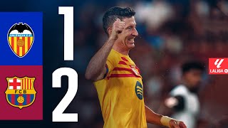 VALENCIA CF 1 vs 2 FC BARCELONA  LALIGA 202425 MD01 [upl. by Morril]