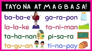 Pagsasanay Bumasa ng TATLONG PANTIG Part 3  Hakbang sa Pagbasa  Preschool amp Grade One [upl. by Sset]