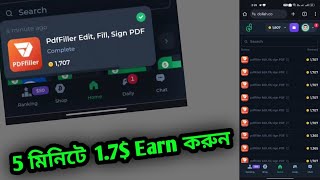 Dollahco New Offer  Daily 20 Earning Offers  How to Complete PdfFiller Offer [upl. by Charteris]