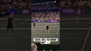 A fan recreates the iconic marriage proposal to Steffi Graf 😂 [upl. by Turne]