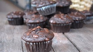 Muffins de chocolate tipo Starbucks  Receta fácil y rápida [upl. by Enaid64]