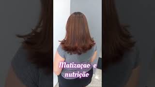 Coloração e hidratação hair hairstyle cabelo hairbrasil [upl. by Ahsielat]