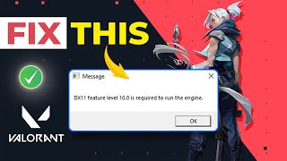 SOLUCIÓN Error DX11 Feature Level 100 is Required to Run the Engine Valorant Fortnite PUBG ARK [upl. by Kuo]