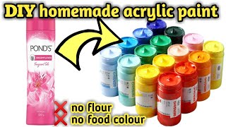 How to convert poster colours into acrylic paintAcrylic paint makingDiy acrylic paintThe easy art [upl. by Crean601]