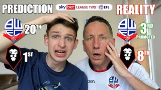 REACTING TO OUR LEAGUE TWO PREDICTIONS GONE WRONG [upl. by Karas]