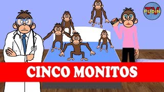 Cinco Monitos Saltaban en la Cama  y más  Canciones infantiles MIX [upl. by Nunes441]