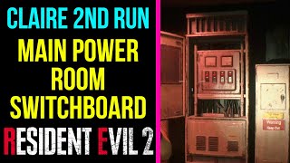 Main Power Room Switchboard Puzzle 2nd Run  RESIDENT EVIL 2 REMAKE [upl. by Seaton]