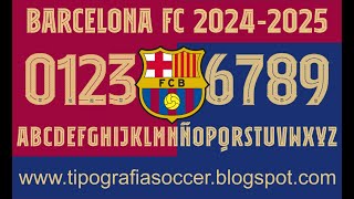 Tipografía Barcelona FC 2425 FREE DOWNLOAD [upl. by Schiro]