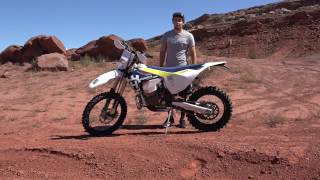 2017 HUSQVARNA TE250  FIRST IMPRESSIONS REVIEW amp RIDING [upl. by Arbas]