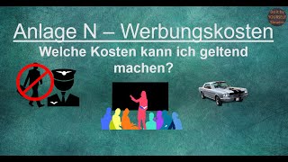 Anlage N Werbungskosten Teil 1  Welche Werbungskosten kann ich ansetzen I DoitbyYourself [upl. by Dwayne]