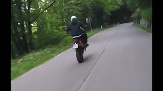 KTM 690 SMR vs Yamaha MT07 on bad road [upl. by O'Neill]