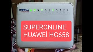 TURKCELL SUPERONLİNE HUAWEİ HG658 V2 MODEM KURULUMU MODEM AYARI [upl. by Riccio]