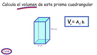 Volumen de un prisma cuadrangular [upl. by Neitsirhc]