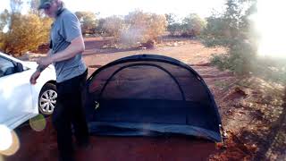 Newman and review of BlackWolf Stealth Mesh Camo Tent [upl. by Ekihc]