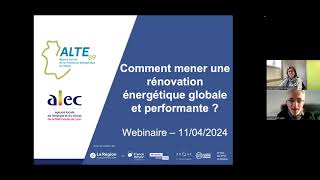 Conférence en ligne  Comment mener une rénovation énergétique globale et performante [upl. by Ierdna394]