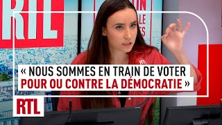 Législatives 2024  quotNous sommes en train de voter pour ou contre la démocratiequot [upl. by Gnuh]