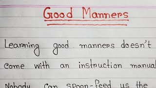 Good manners  The paragraph  paragraph writing [upl. by Alcot]