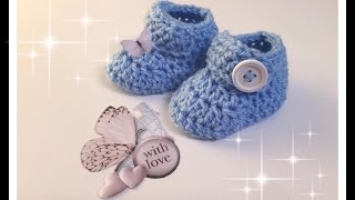 SUPER EINFACHE Babyschuhe häkeln für Anfänger [upl. by Rosse242]