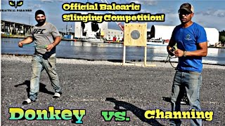 Official Balearic Slinging Competition  Rock Slinging Games [upl. by Glad]