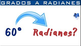 Convertir grados a radianes Ejemplo 1 [upl. by Nolyk]