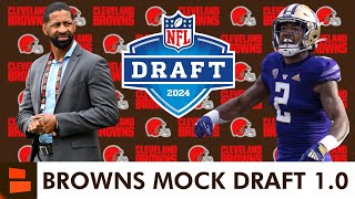 2024 Browns Mock Draft Full 7Round Cleveland Browns NFL Mock Draft [upl. by Frydman939]