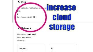 How to increase storage in Nextcloud [upl. by Kelci458]