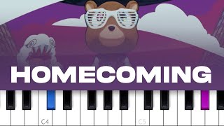 Kanye West Chris Martin  Homecoming piano tutorial [upl. by Mccahill353]