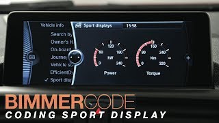 BIMMERCODE CODING SPORT DISPLAY [upl. by Ianahs303]