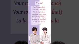 Home bts lyrics [upl. by Nauqad]