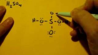 Lewis Dot Structure of H2SO4 Sulfuric Acid [upl. by Bonar]