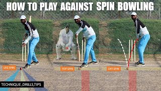 How To play spin bowling in Hindi  How to Bat against Off Spin and Leg Spin  For Beginners [upl. by Oigroig]