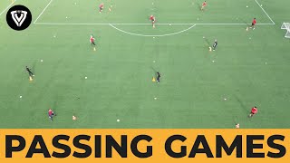 Passing Games  3 Variations  Soccer Drills  Football Training [upl. by Magna5]